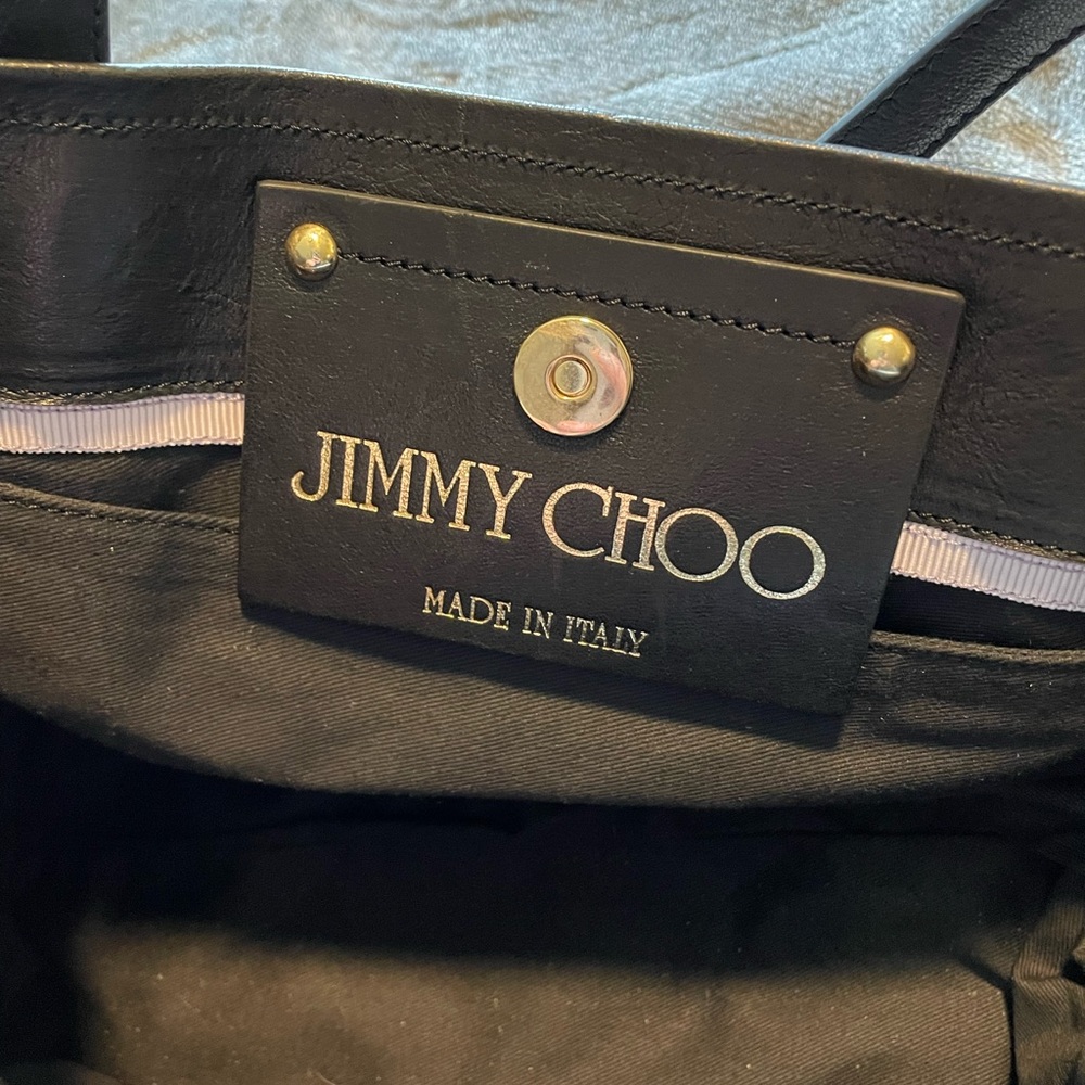Jimmy Choo Multicolor Graffiti Print Shoulder Bag with Black Handles - Picture 3 of 15